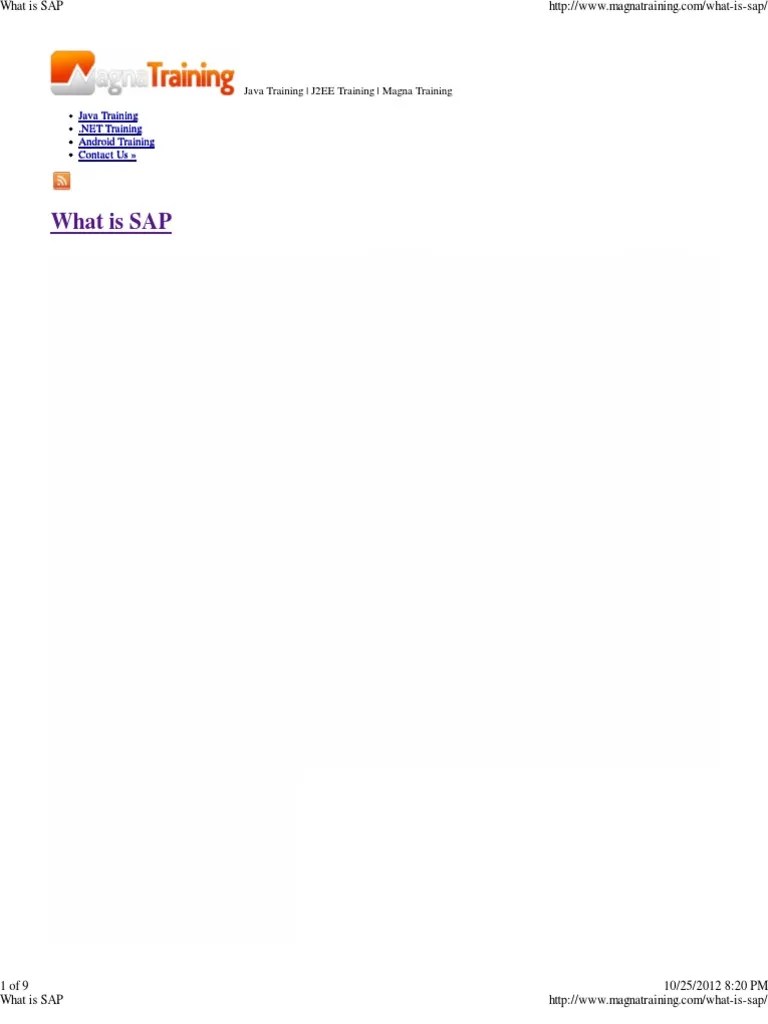 What Is SAP | PDF | Enterprise Resource Planning | Software
