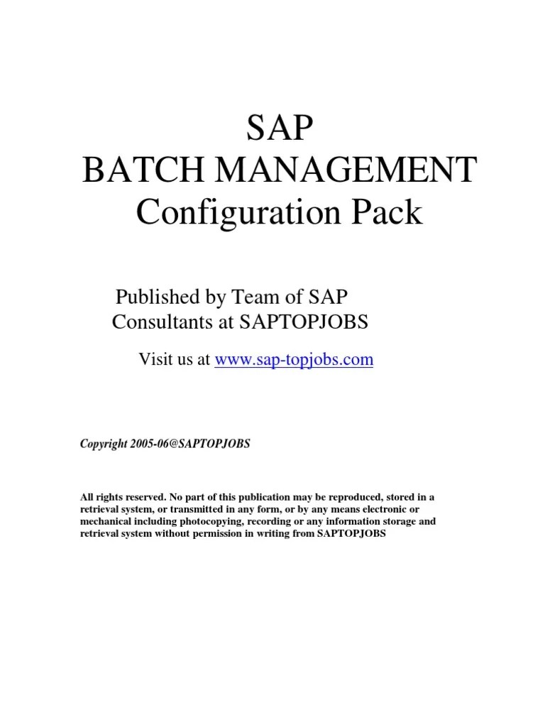 Batch Management | PDF | Shelf Life | Warehouse