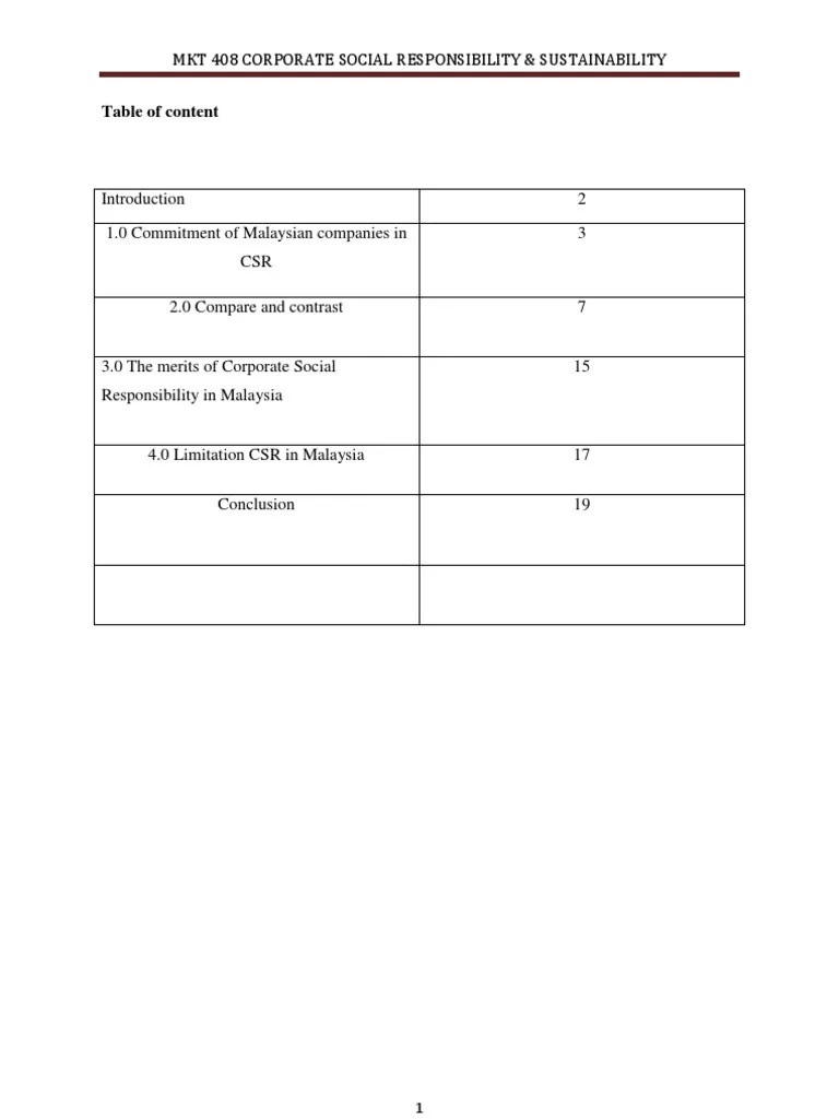 CSR Malaysia | PDF | Corporate Social Responsibility | Sustainability