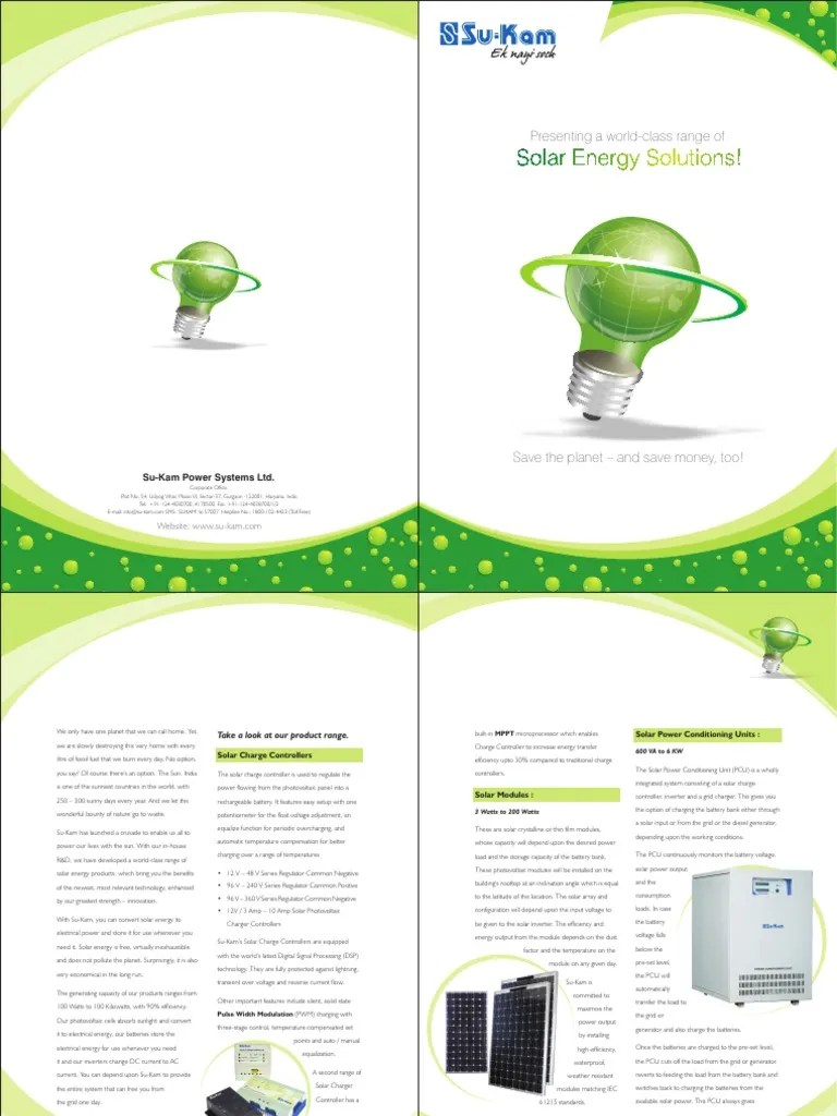 Solar Energy Solutions! Solar Energy Solutions!: Presenting A World-Class Range Of | PDF ...