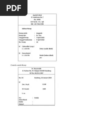 Seorang pasien harus diberikan copy resep jika dalam keadaan berikut(1) menebus. Contoh Copy Resep Pdf