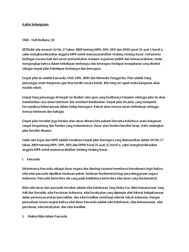 4 Pilar Kebangsaan | PDF