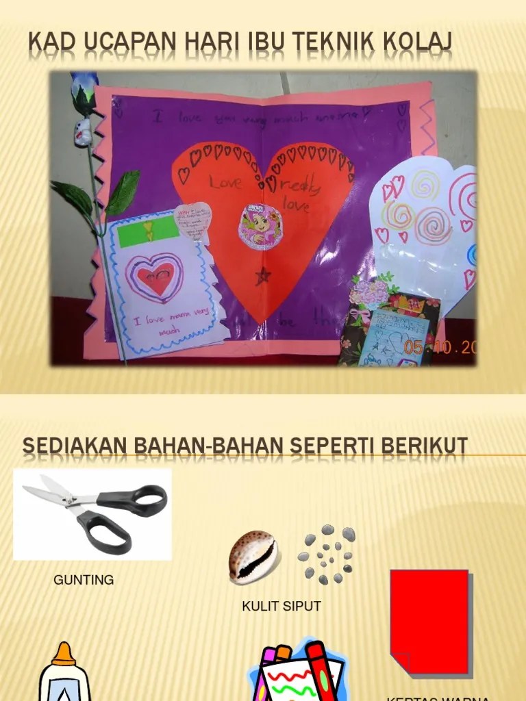 Panduan malaysia maklumat terkini koleksi kad ucapan hari ibu. Kad Ucapan Hari Ibu Teknik Kolaj Pdf