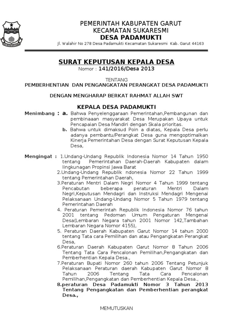 Maybe you would like to learn more about one of these? Kep Pengangkatan Aparat Desa 2013 Pdf