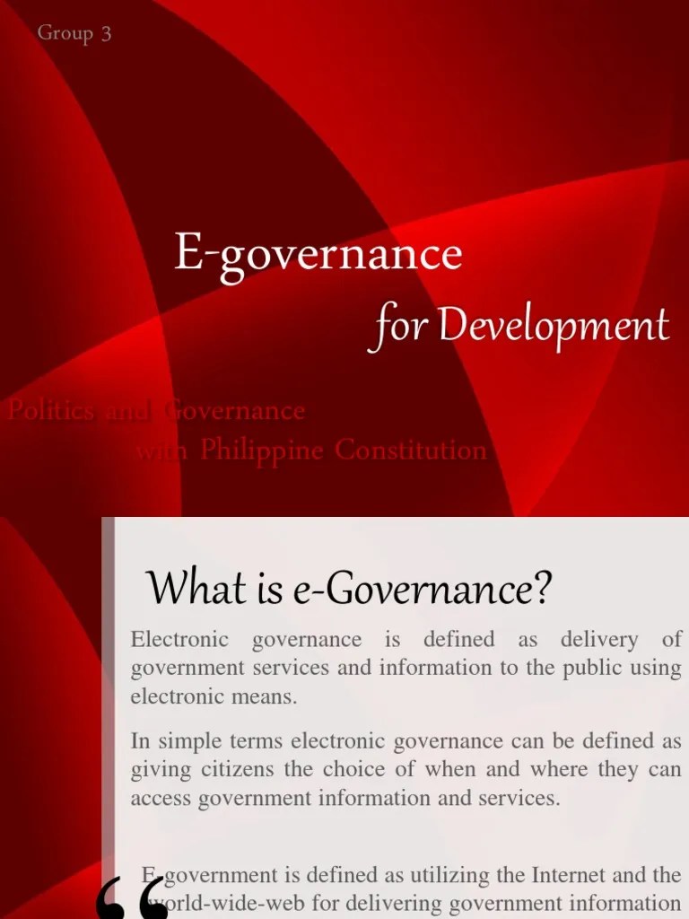 E Governance & I Governance | PDF | E Government | Governance