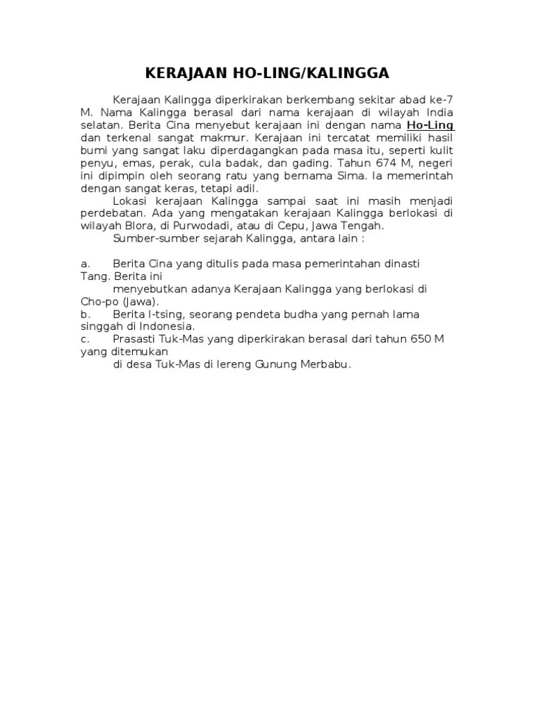 Kerajaan Ho Ling | PDF