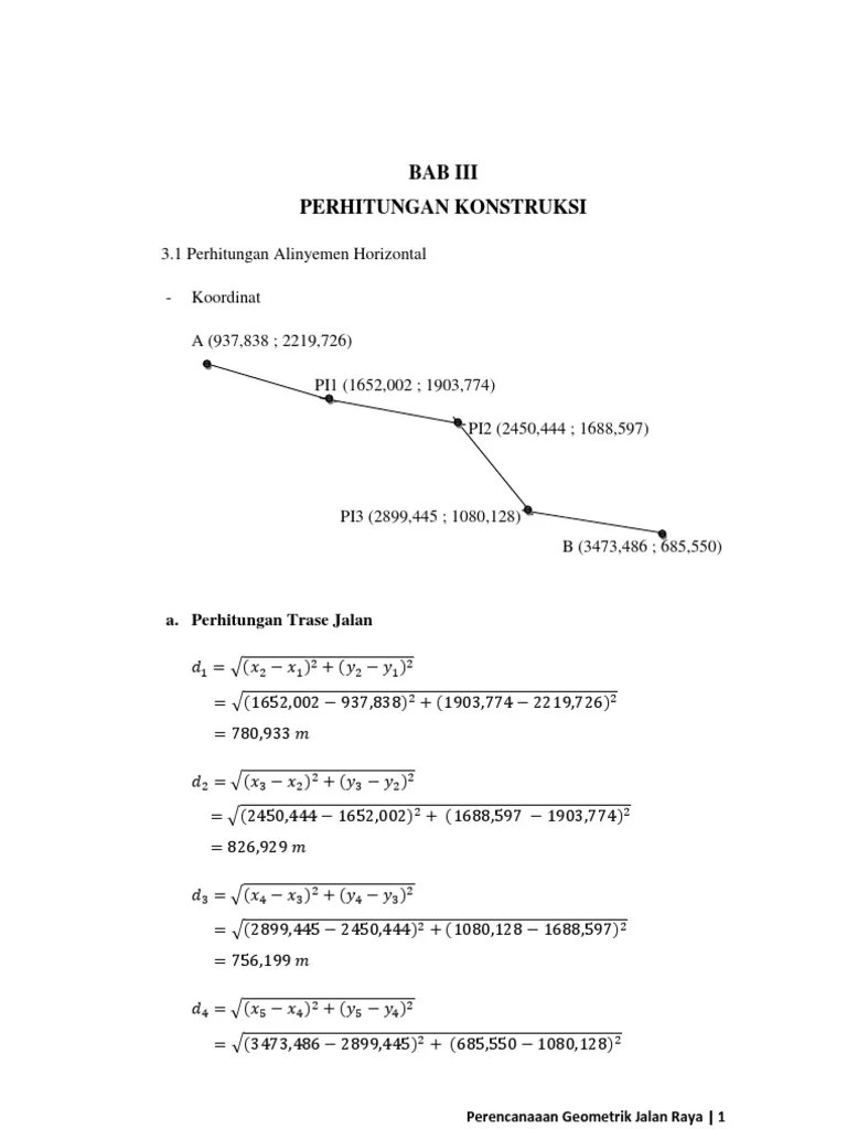 Kumpulan Soal Geometrik Jalan 