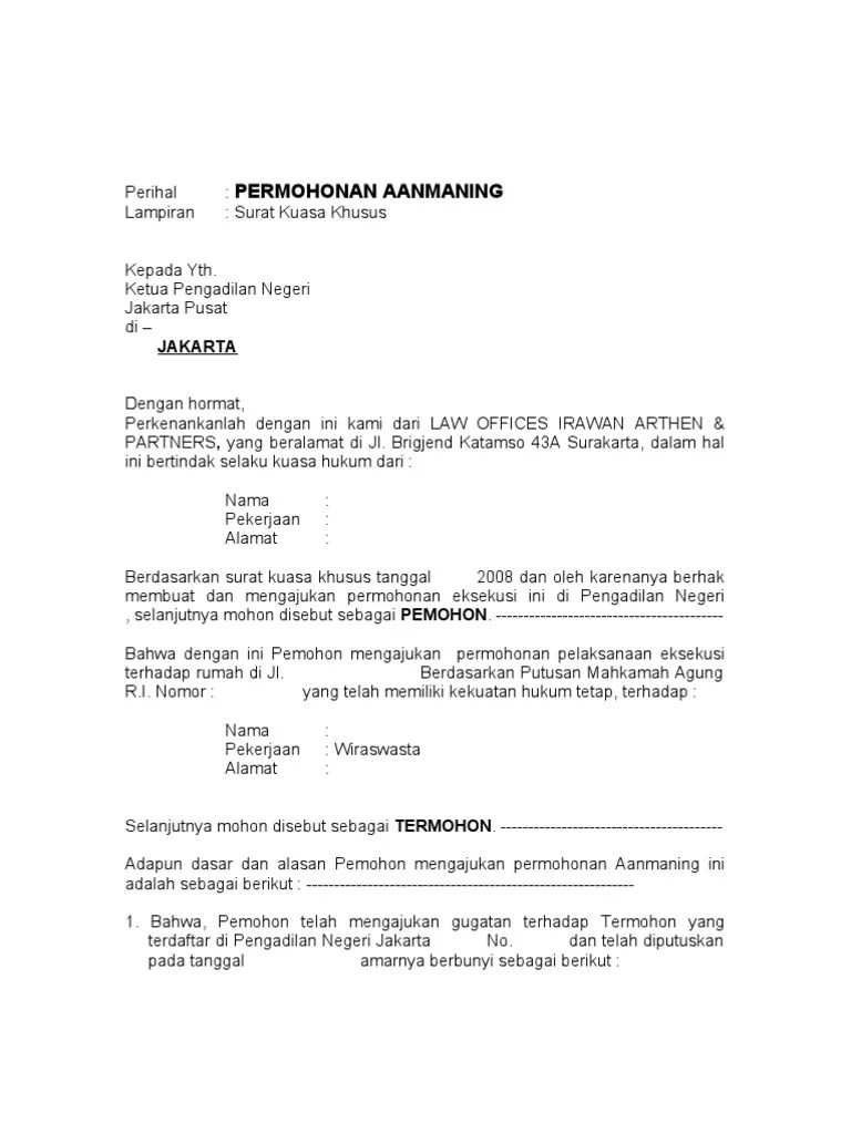 Contoh Contoh Surat Kuasa Pdf 