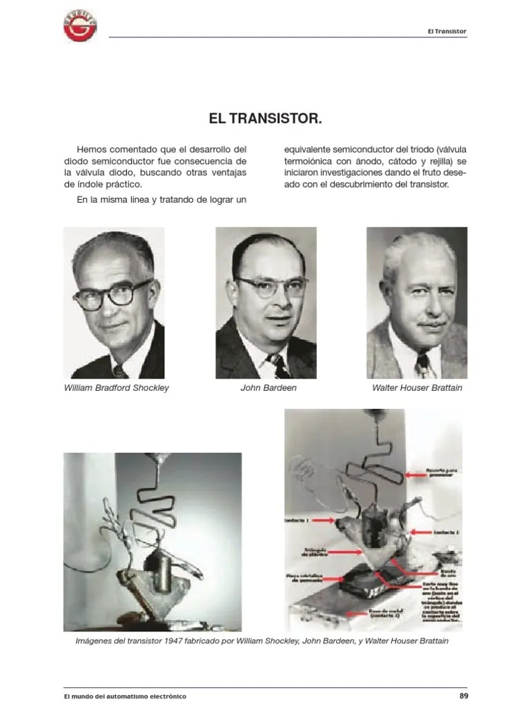 El Transistor | PDF | Transistor | Transistor De Unión Bipolar
