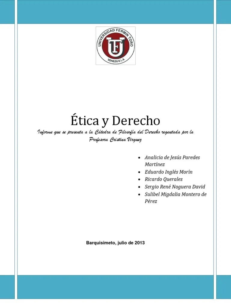 La Relación Entre La ética Y El Derecho | Moralidad | La Ley Natural