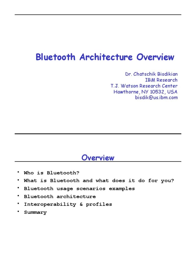 Bluetooth Architecture | PDF | Bluetooth | Communications Protocols