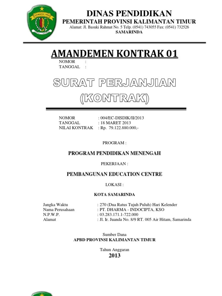Amandemen Kontrak | PDF