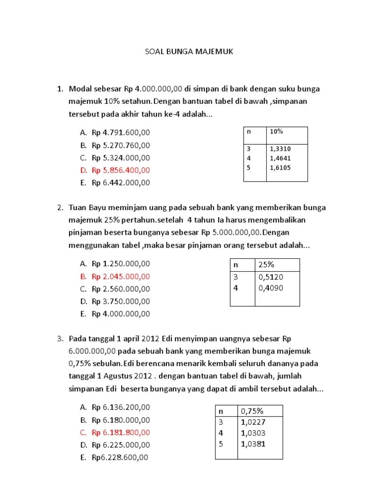 Contoh soal menentukan kuartil, desil, persentil pada data kelompok. Rangkuman Contoh Soal Bunga Tunggal Dan Cara