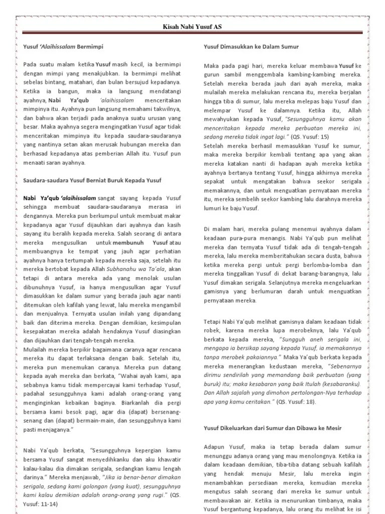 Kisah Nabi Yusuf | PDF