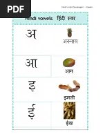 hindi consonants printable flashcards