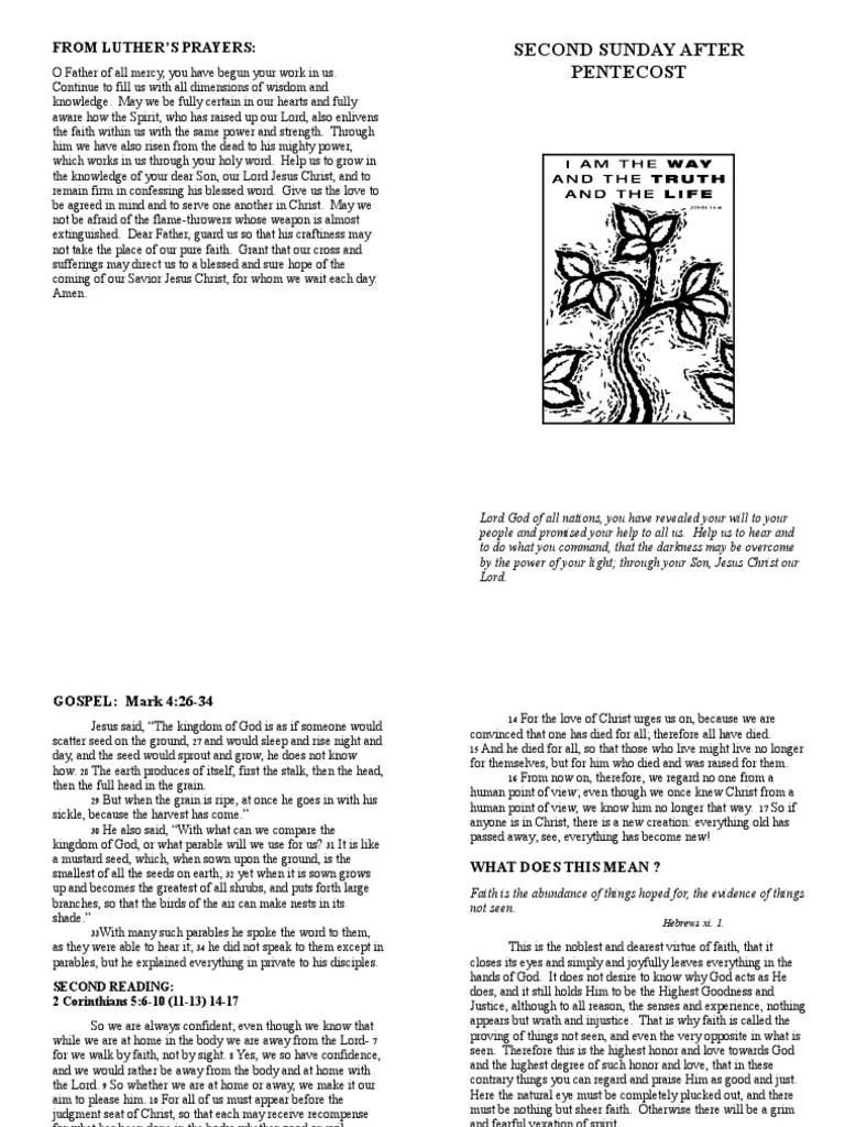 09 Pentecost 2nd Sunday | PDF | Faith | Jesus
