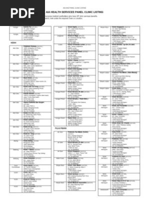 Panel hospitals for aia health services. Clinic Panel Aia Pdf Malaysia