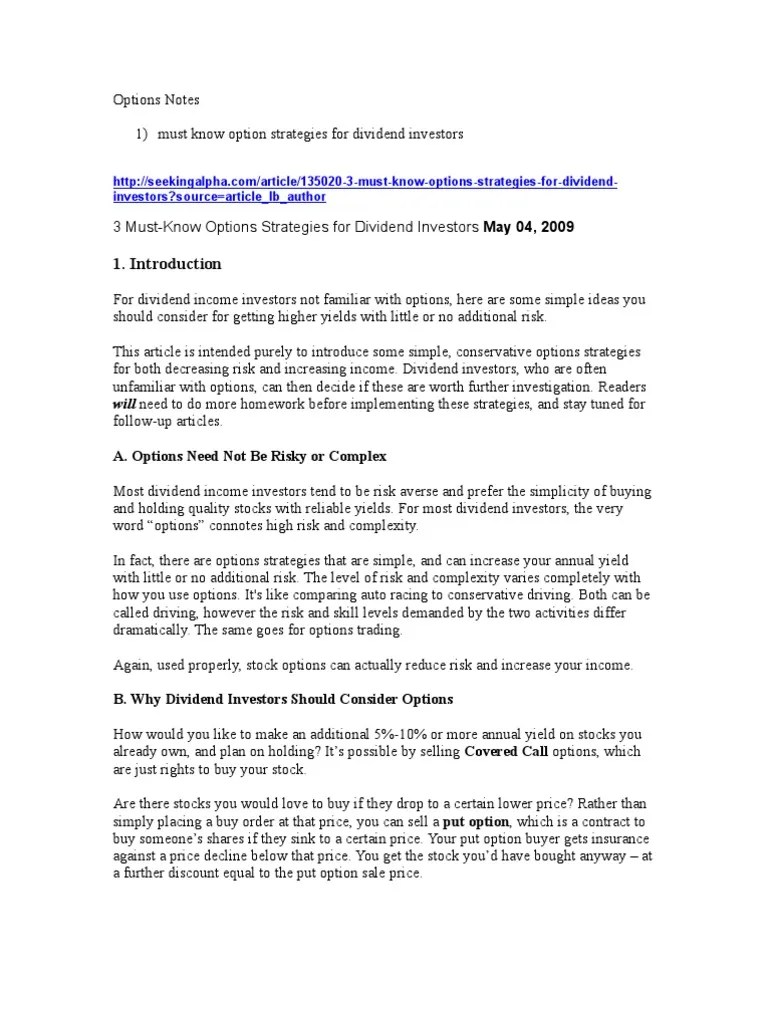 Options Notes | PDF | Put Option | Option (Finance)