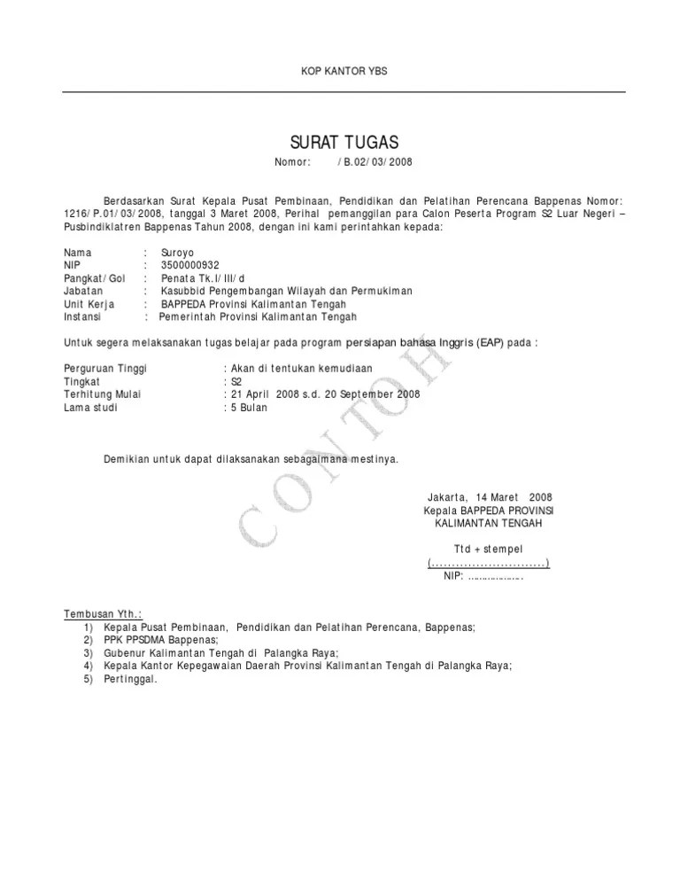 Contoh surat tugas ipnu ippnu. Contoh Surat Tugas atau Nota Dinas.pdf