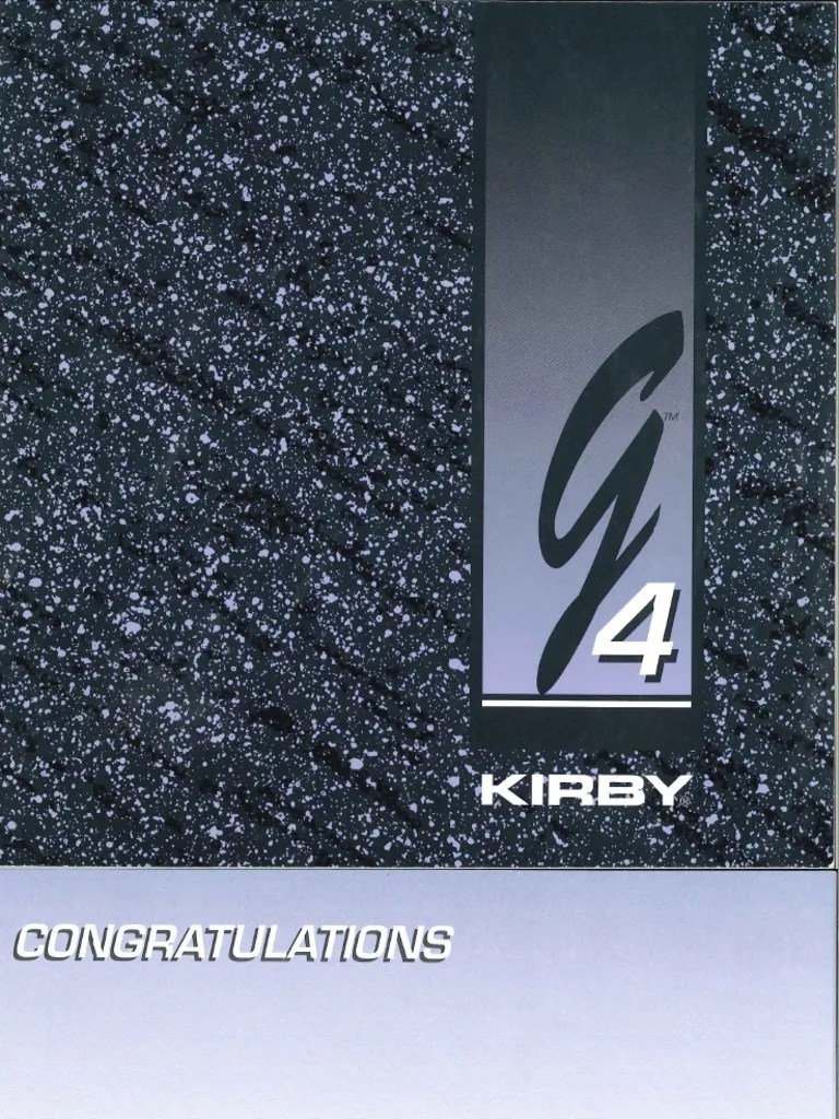 Kirby G4 Manual