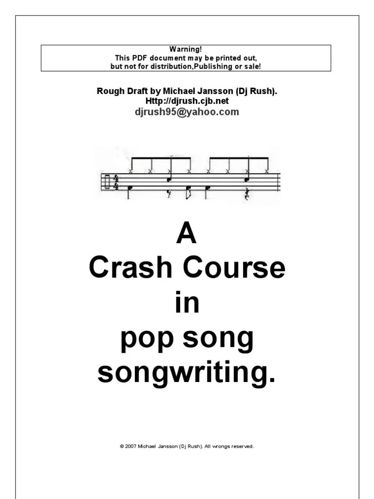 Song Writing | PDF | Song Structure | Clef