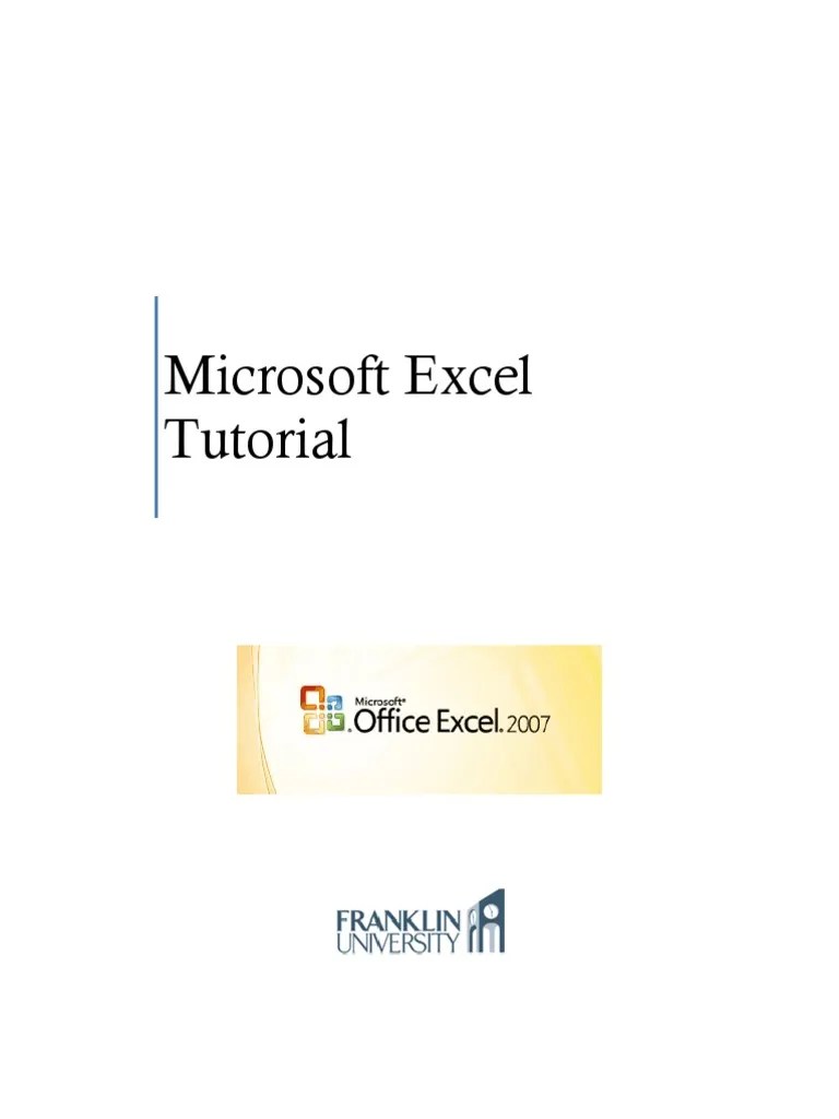 Excel Tutorial | PDF