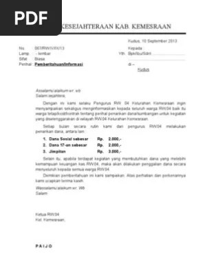 Fotokopi surat pemberitahuan pajak terhutang dan surat tanda terima setoran (bukti pelunasan). Surat Edaran Dan Surat Pemberitahuan Warga Pdf