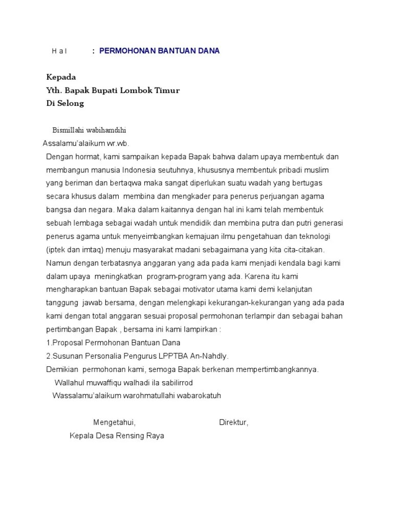 Contoh proposal permohonan modal usaha kios kelontong back to. Contoh Proposal Bantuan Dana