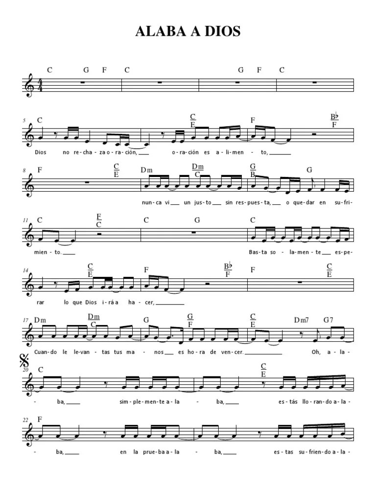 Alaba A Dios (Danny Berrios) | PDF