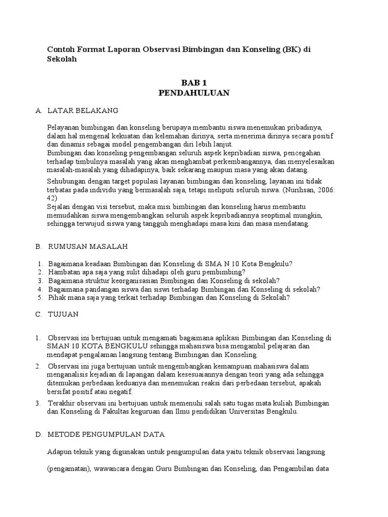 17 Contoh Makalah Laporan Observasi Sekolah 07 Bab Ii A Laporan Observasi Dan Orientasi Sekolah Data.