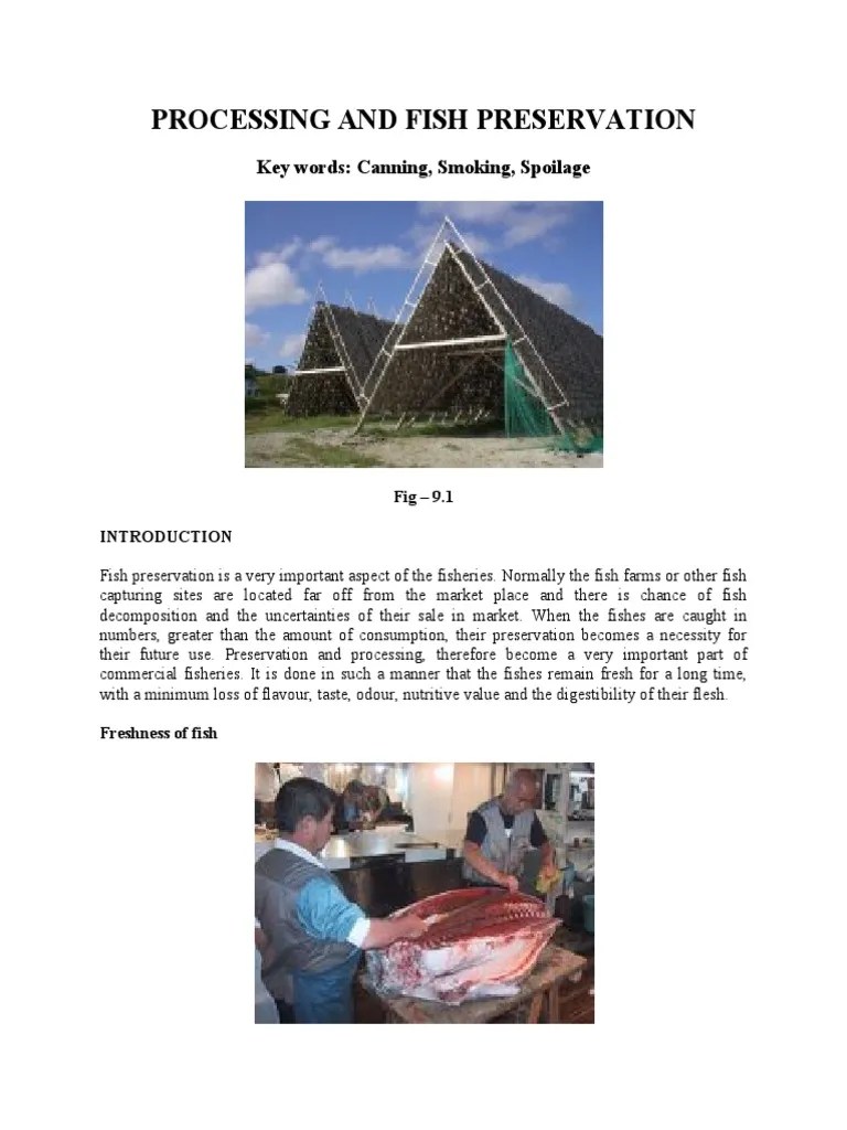 Processing And Fish Preservation | PDF | Ice | Food Preservation