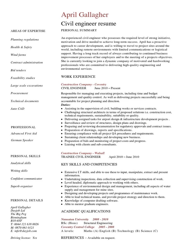 Junior mechanical engineers work under the supervision of senior engineers to develop new tools and devices. Civil Engineer Resume Template | Engineer | Civil Engineering