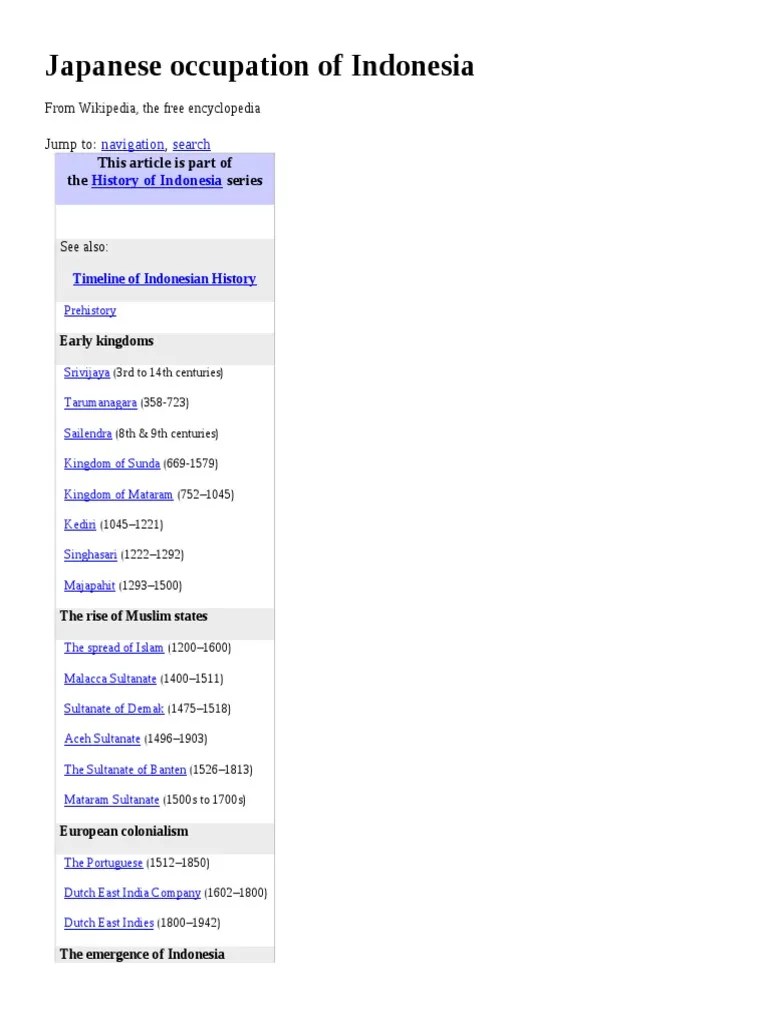 Japanese Occupation Of Indonesia | PDF | Empire Of Japan | Indonesia