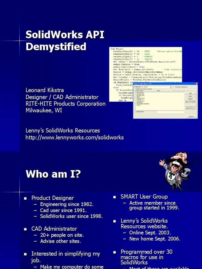SolidWorks API | PDF | Application Programming Interface | Macro ...