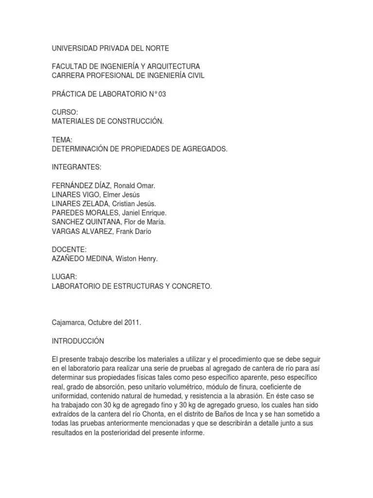 Universidad Privada Del Norte | PDF | Densidad | Masa