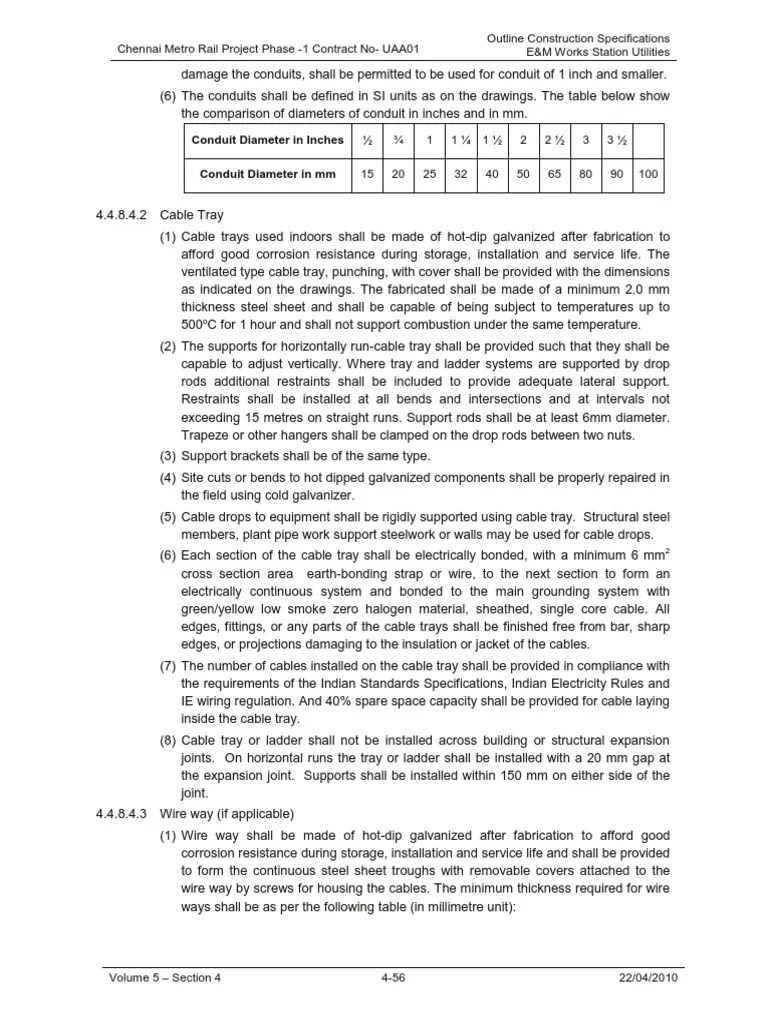 Cable Tray And Supports | Download Free PDF | Cable | Electrical Wiring