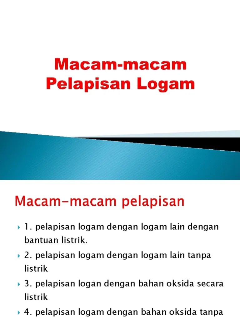 Macam-Macam Pelapisan Logam | PDF