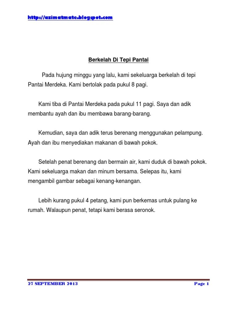 Bersama keluarga gambar berkelah di tepi pantai. Berkelah Di Tepi Pantai Pdf