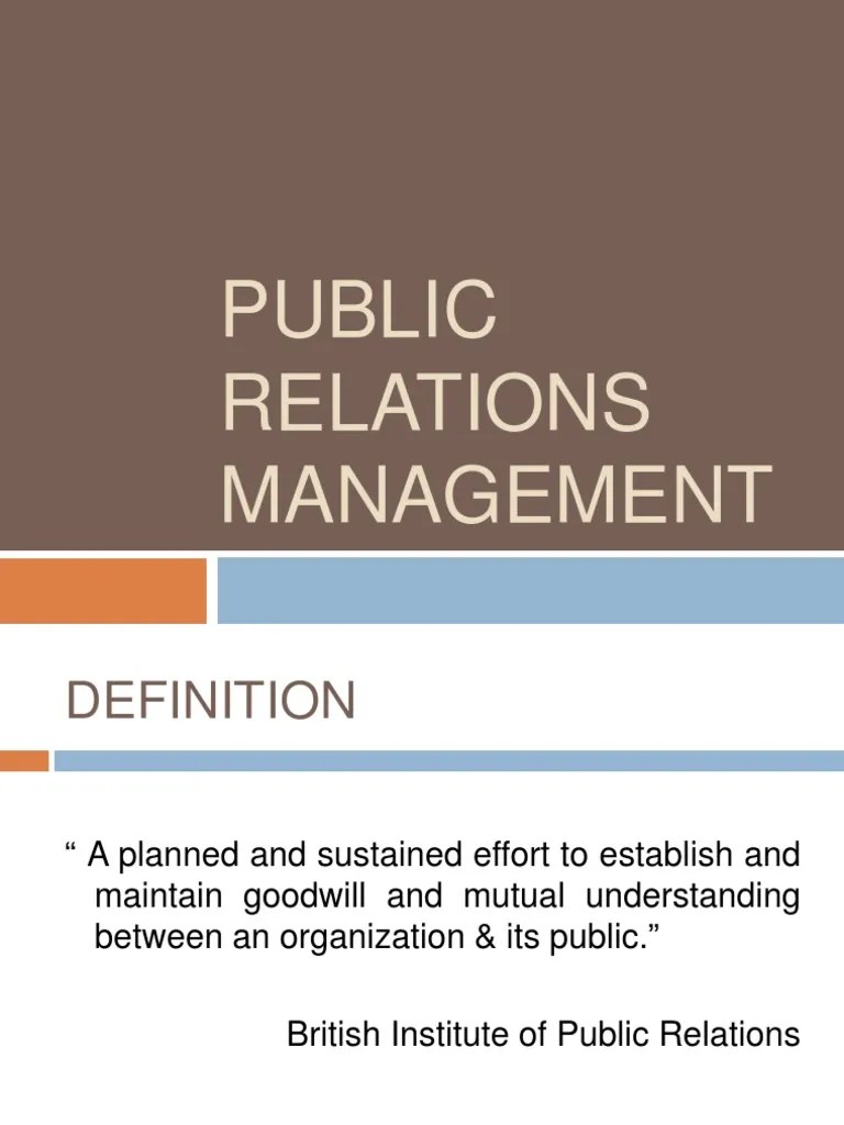 Public Relations Management | PDF | Public Relations | Employment