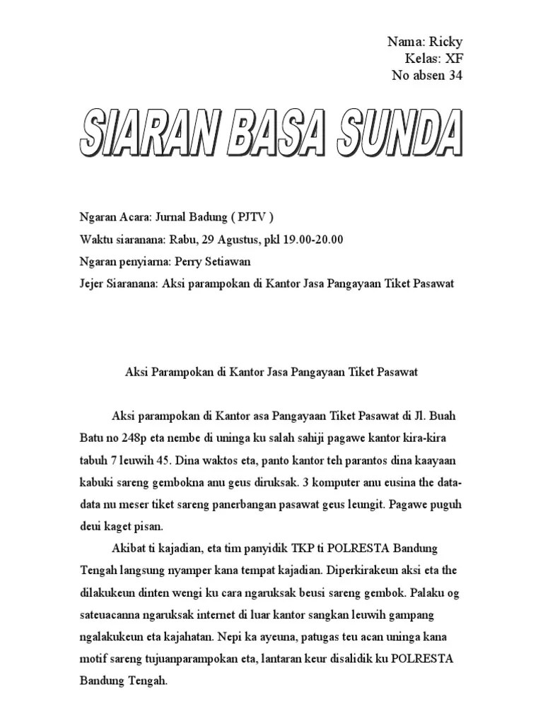 Tugas B.sunda (Berita) | PDF