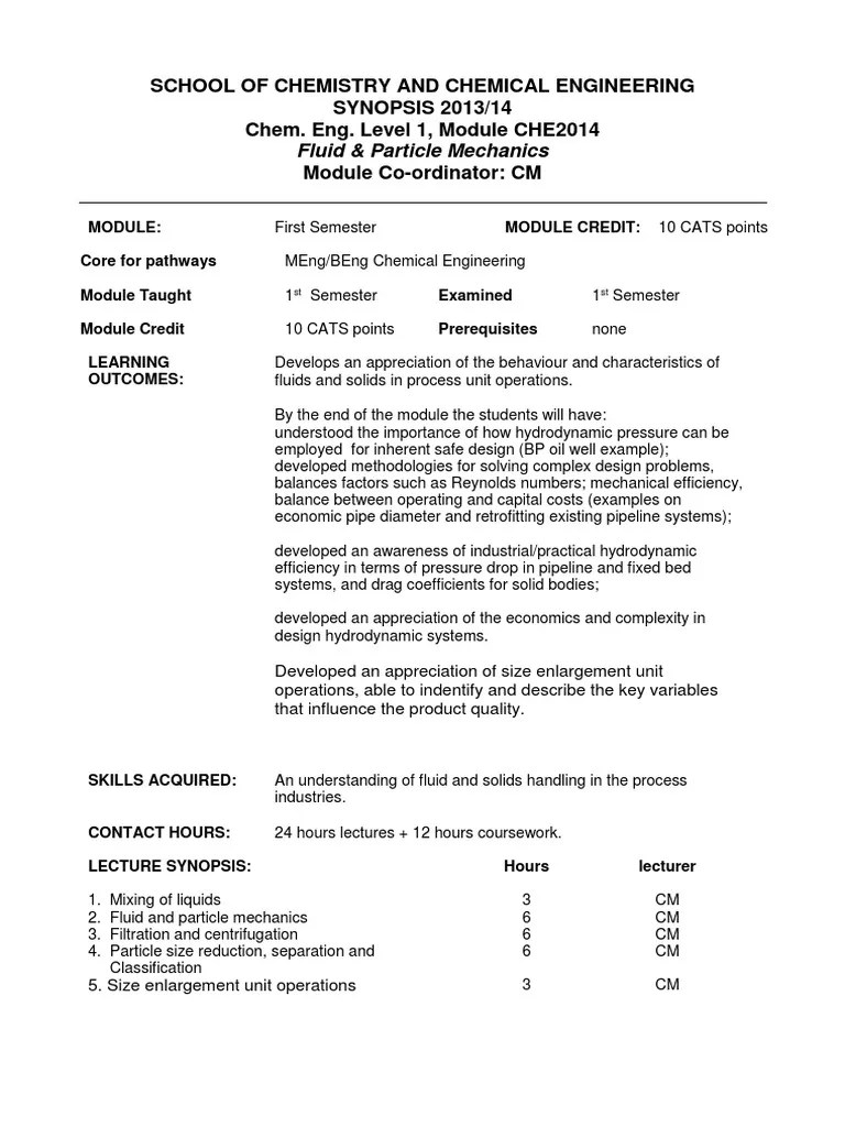 Particle Mechanics Transport Phenomena | PDF | Transport Phenomena | Fluid Dynamics