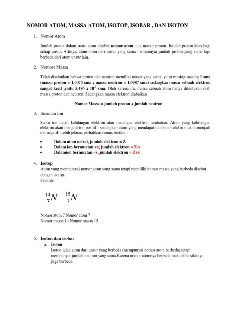 Isotop, Isobar, Isoton | PDF