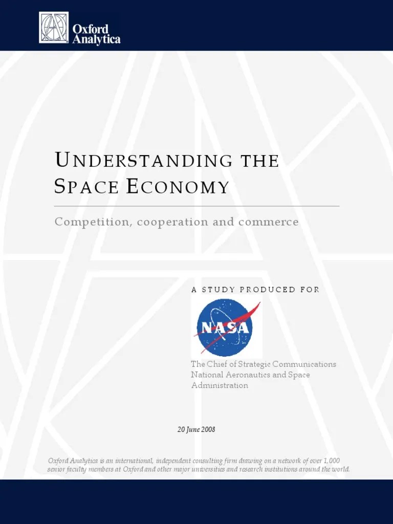 Understanding The Space Economy | PDF | Satellite | Market (Economics)