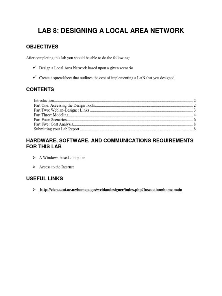 Designing A Local Area Network | PDF | Local Area Network | Internet ...