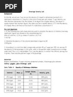 Beverage Density Post Lab Analysis View Lab Report - Density of Beverages Post-Lab from CHEM 8 at Ateneo de Manila University.
