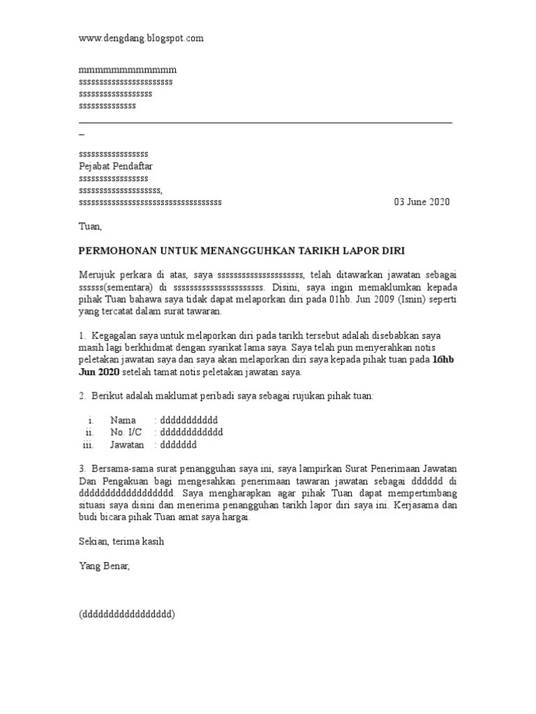 Pihak sekolah telah menghubungi tuan/puan melalui surat amaran kedua rujukan . Contoh Surat Buang Pekerja Surat Penangguhan Contextual Translation Of Surat Untuk Buang Pekerja Into English E Lonely Gurls