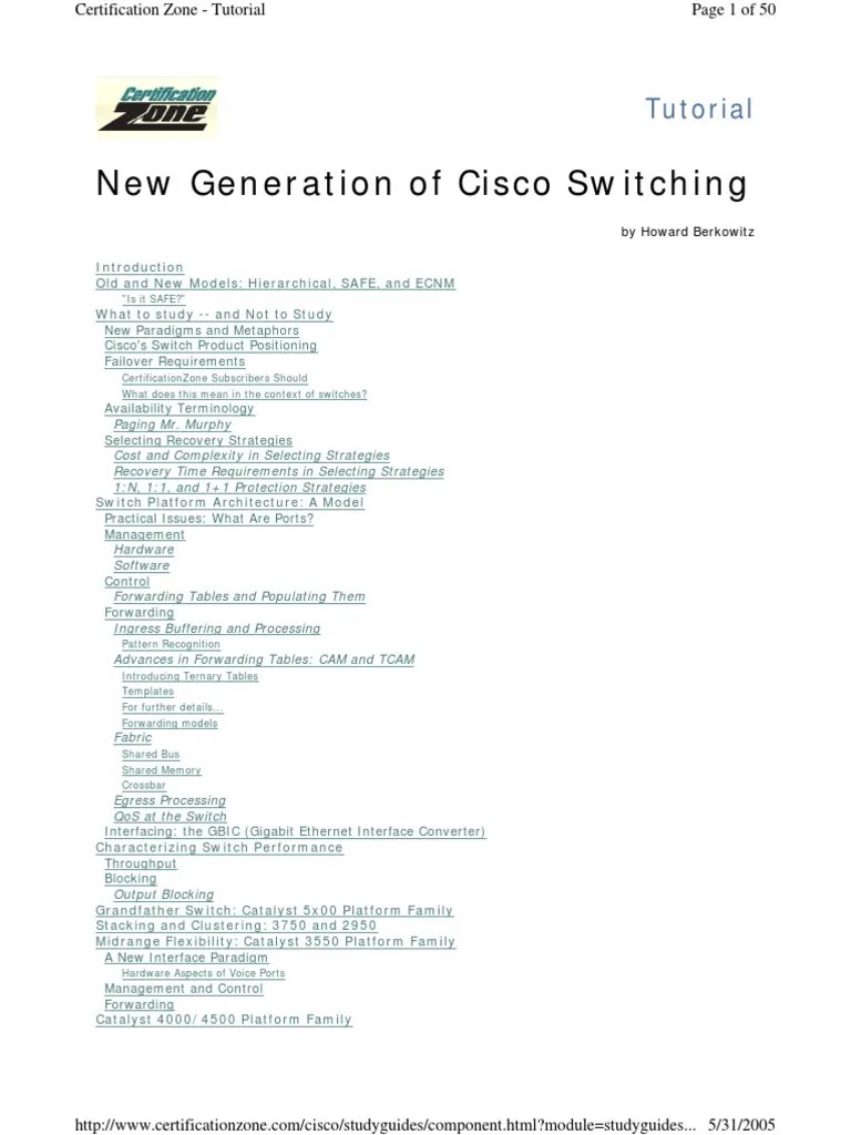 New generation of cisco switching