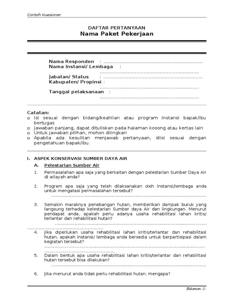 Pengaruh penggunaan media berbasis praktikum terhadap hasil belajar pada mata pelajaran ipa kelas v. 102904024-Contoh-Kuesioner