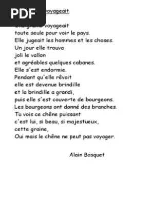 Une Graine Voyageait | PDF