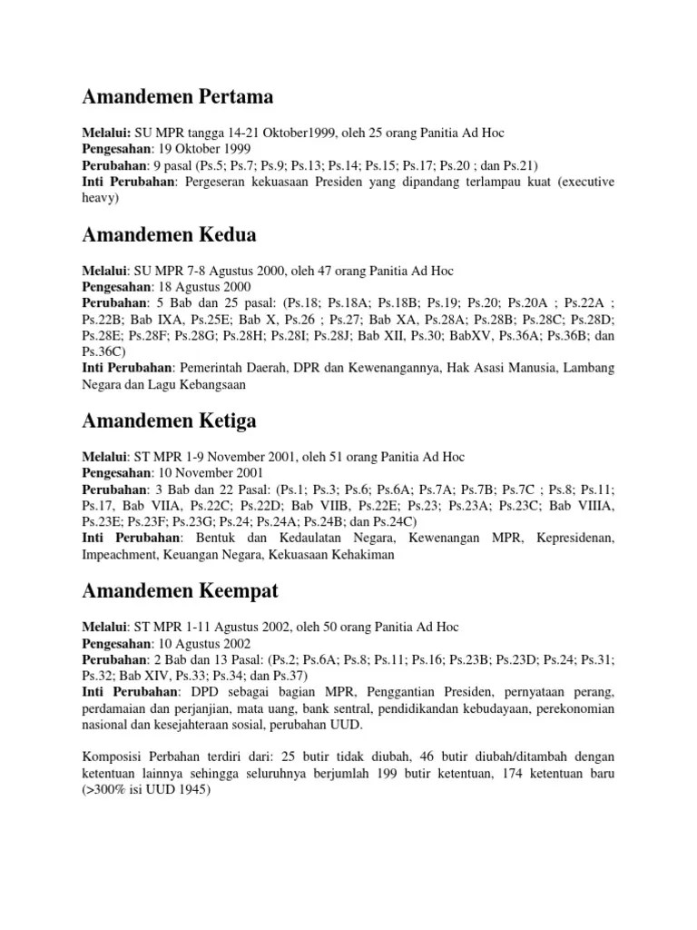  Rencana Amandemen Uud 1945 Untuk Kepentingan Apa Dan Siapa